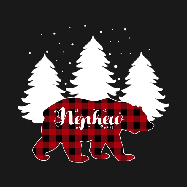 Buffalo Red Plaid Nephew Bear Matching Family Christmas by Kagina