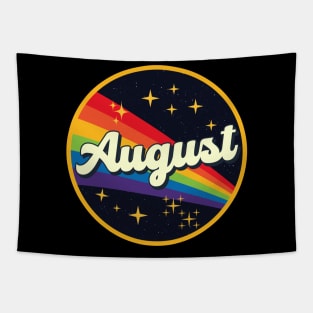 August // Rainbow In Space Vintage Style Tapestry
