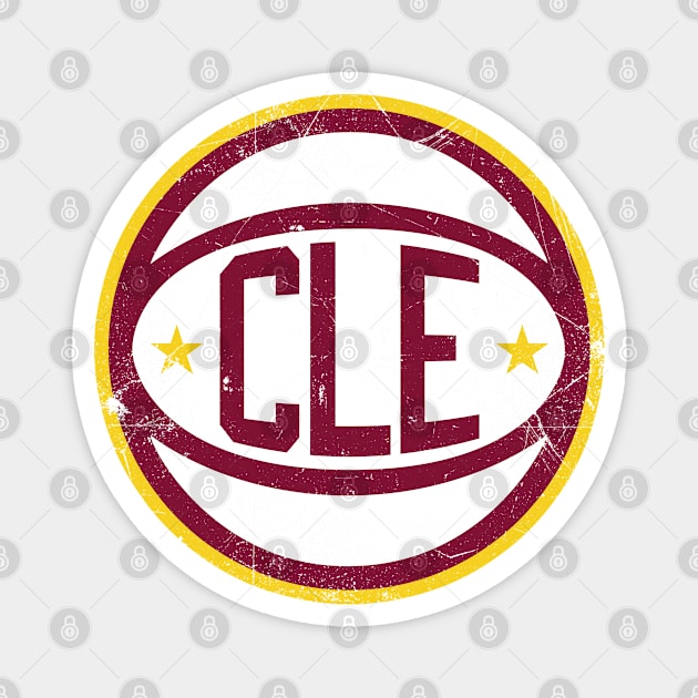 Cleveland Retro Ball - Wine Magnet by KFig21