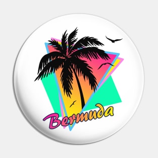 Bermuda Cool 80s Sunset Pin