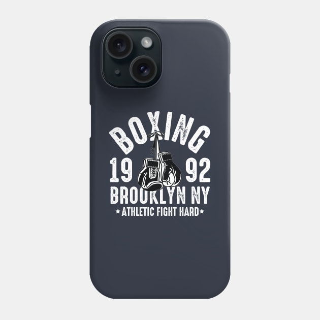 Boxing - Brooklyn NY - Fight Hard Phone Case by Urshrt