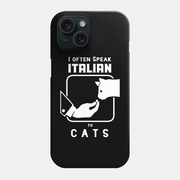 Funny Italian hand gesture and a cat Phone Case by croquis design
