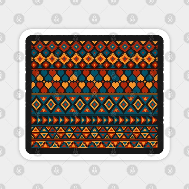 Aztec Colorful Pattern Magnet by TheArtism