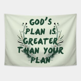 Gods Plan Is Greater Quote || Motivational Tapestry