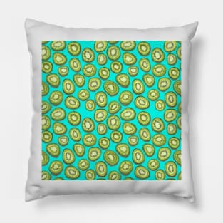 Kiwi on Aqua Pillow