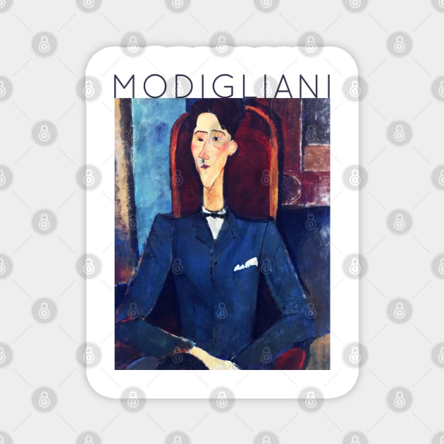 Amedeo Modigliani - Portrait of Jean Cocteau Magnet by TwistedCity