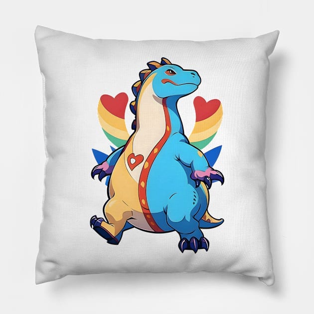 Fun Cartoon Dino 05 Pillow by CGI Studios