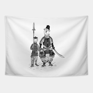 Two warriors Tapestry