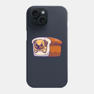 Cute Bulldog Bread Cartoon Phone Case