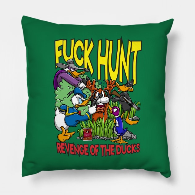 Fuck Hunt Pillow by Variart Studios