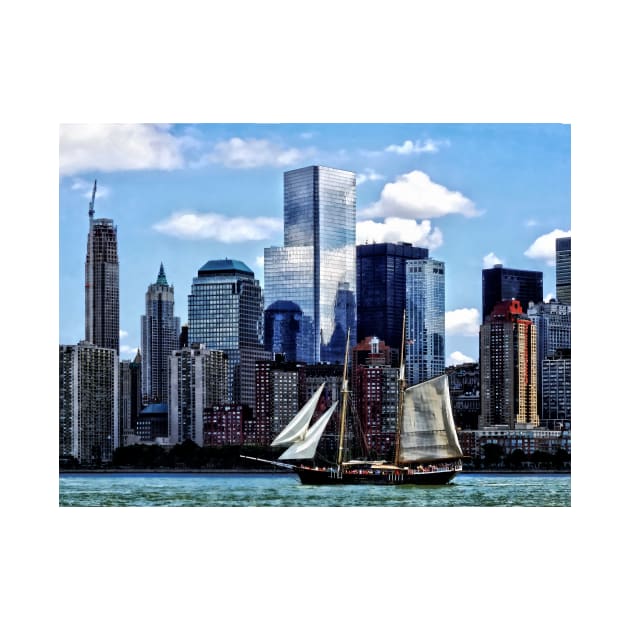 Manhattan NY - Schooner Seen From Liberty State Park by SusanSavad