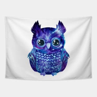 Galaxy blue owl Tapestry