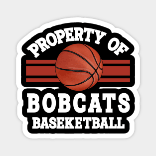 Proud Name Bobcats Graphic Property Vintage Basketball Magnet