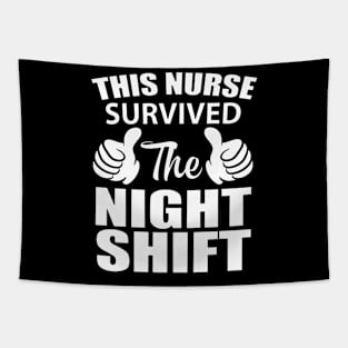 This Nurse Survived The Night Shift Tapestry