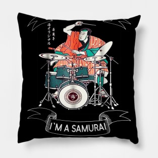 I am not retired I`m a Samurai Drummer - Funny Samurai Champloo T-shirt Pillow