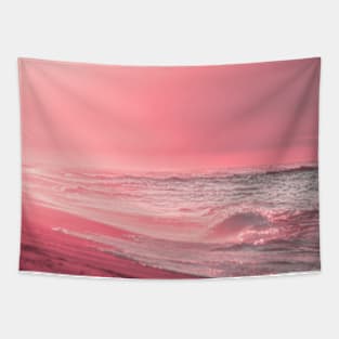 Pink Rolling Waves Photo Tapestry