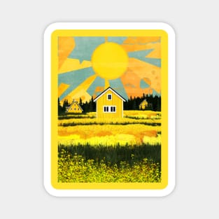 Yellow Village Magnet