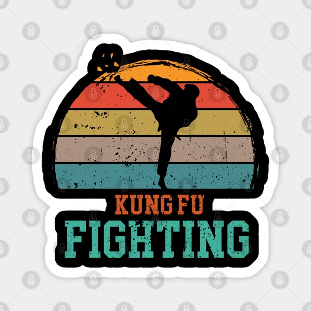 Kung Fu Fighting Retro Magnet by Rayrock76