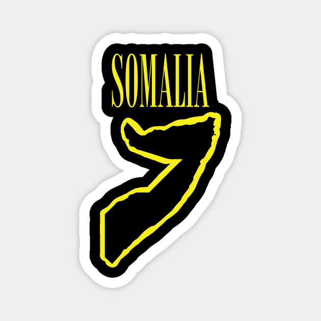 Vibrant Republic of Somalia Africa: Unleash Your 90s Grunge Spirit! Magnet by pelagio