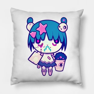 A CUTE KAWAI Zombie illustration design Pillow