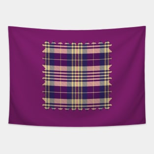 Purple, Gold and Blue Tartan Tapestry