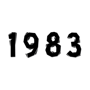 1983 year | simple black T-Shirt