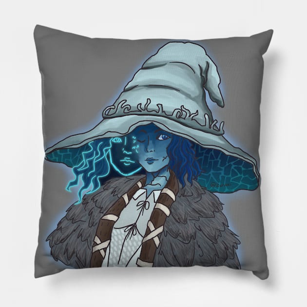 Ranni - elden ring art Pillow by giulia ashidani