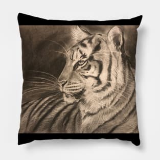 Charcoal Tigress Pillow