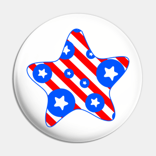 Red White and Blue Stripes and Stars! Pin