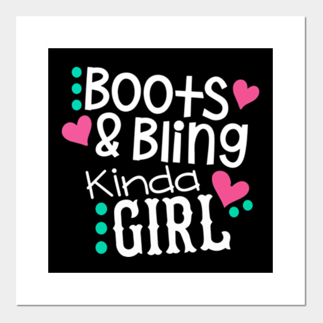 Princess Cowboy Boots Cowgirl Bling Country Western Girls Ladies Gift Cowboy Boots Posters And Art Prints Teepublic