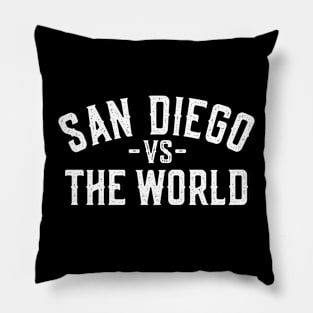 Represent Your San Diego Pride with our 'San Diego vs The World' Pillow