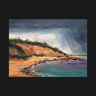 Rain Over the Bluff ~ oil painting T-Shirt