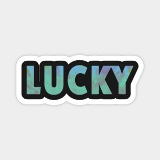 Crystal Lucky Blue Green Magnet