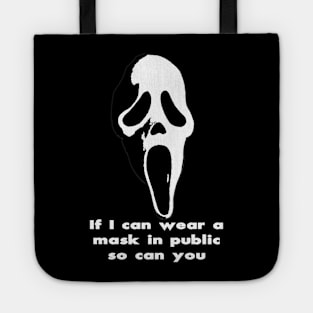 Funny Scream Mask Wearing Tote