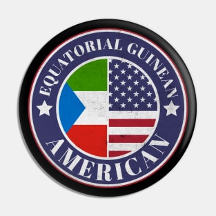 Proud Equatorial Guinean-American Badge - Equatorial Guinea Flag Pin