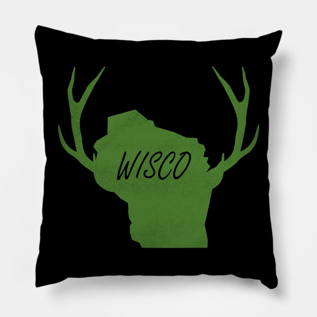 Wisconsin Deer Hunting Pillow by WearWisco