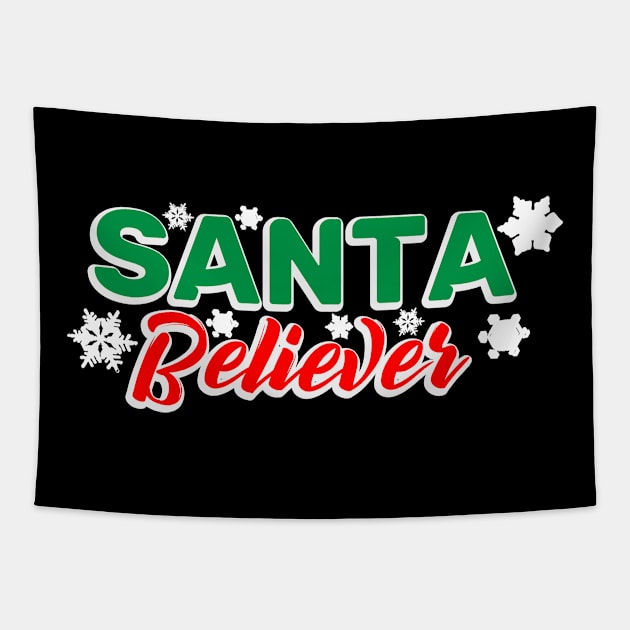 Christmas Believer Santa Tapestry by TeePixelate