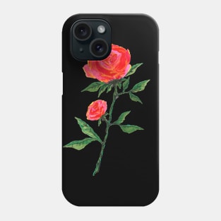 Red Rose Watercolor Phone Case