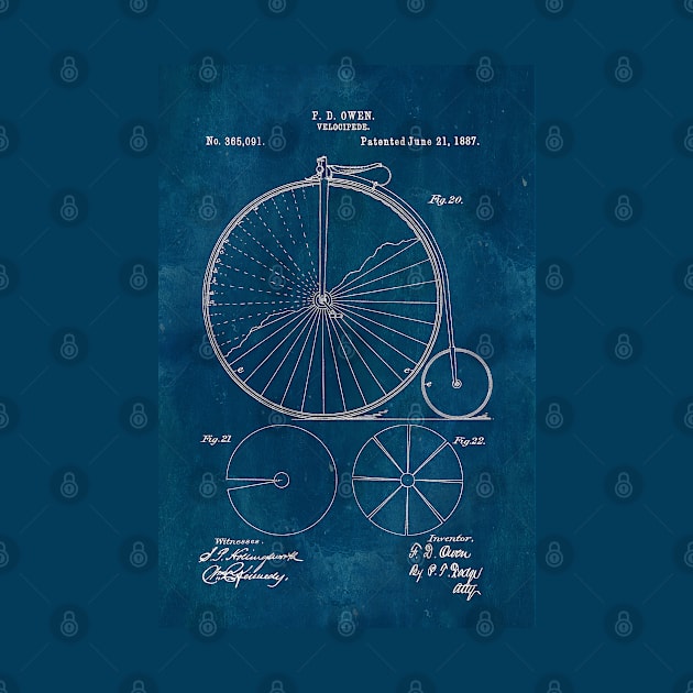 Blueprint Penny Farthing Patent by JoolyA