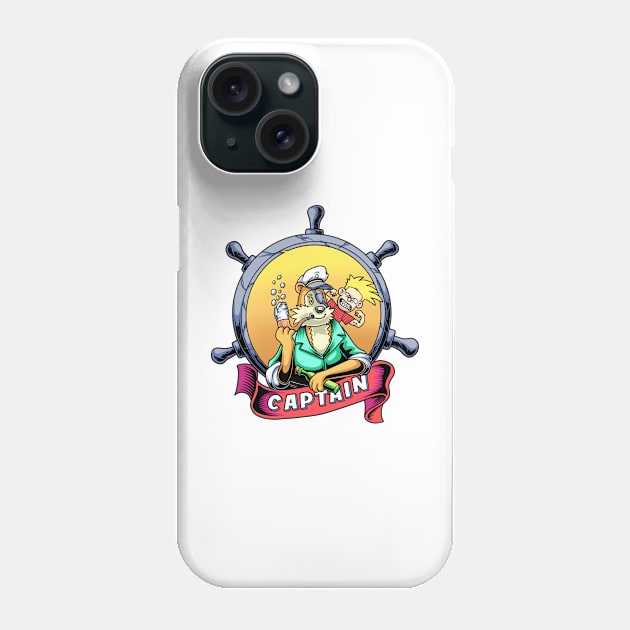 parody Calvin Hobbes Captain Phone Case by inhistime5783