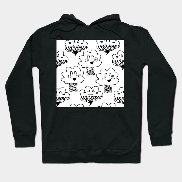 black and white childish hoodie