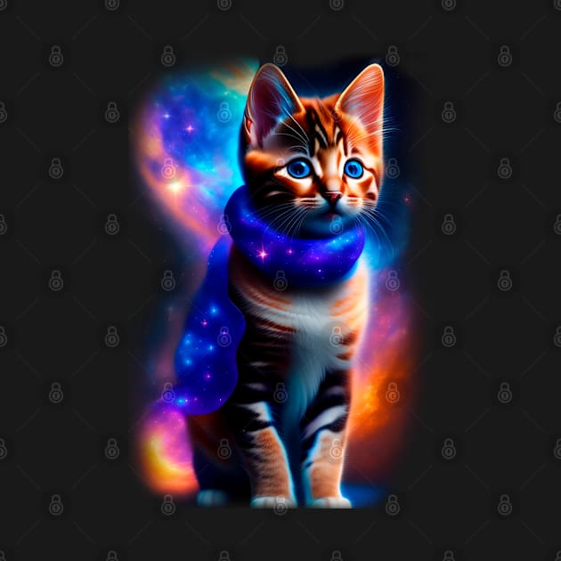 Galaxy Cat Coloful by igzine