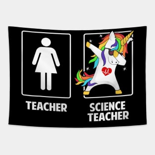 Science Teacher Unicorn Dabbing Funny T Shirt Gifts Dab Dabs Tapestry