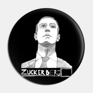 Zuckerberg Illustration Pin