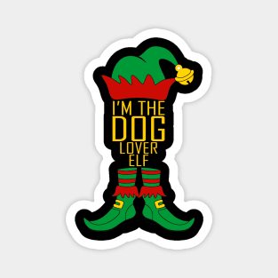 I'm The Dog Lover Elf Matching Family Group Christmas Magnet