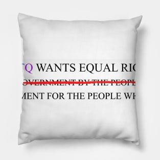 LGBTQ Government Corruption Pillow