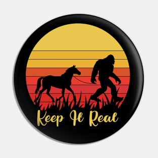 Bigfoot keep it real horse riding Pin