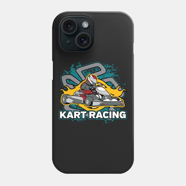 Go Kart Racing Phone Case by RadStar