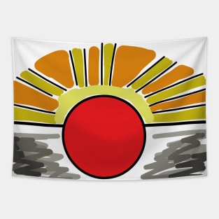 Colored Sun Tapestry