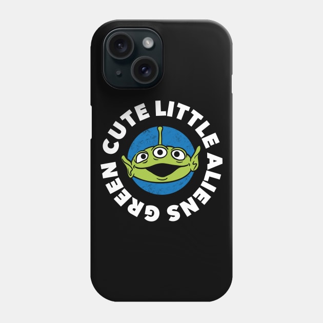 Green Cute Little Aliens (Dark) Phone Case by Milasneeze